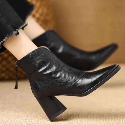 Elegant Mid Heel Ankle Boots