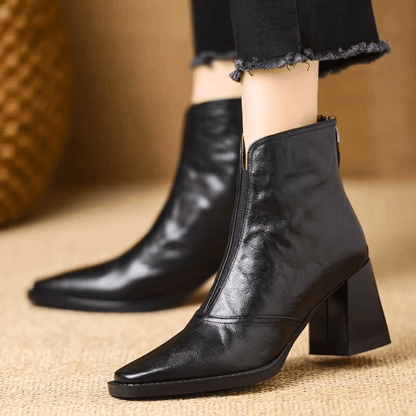 Elegant Mid Heel Ankle Boots