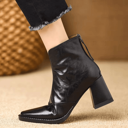 Elegant Mid Heel Ankle Boots