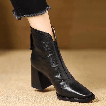 Elegant Mid Heel Ankle Boots