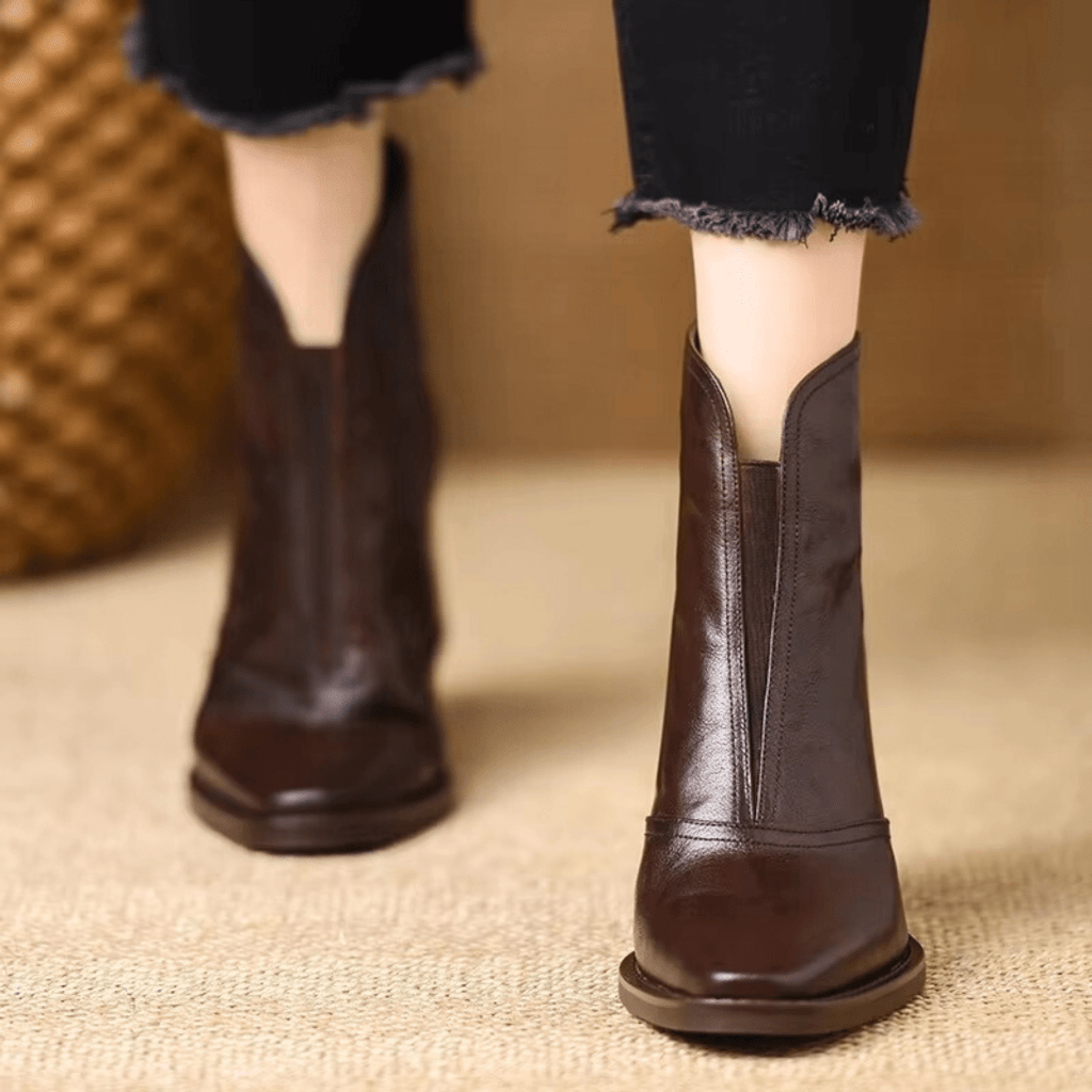 Elegant Mid Heel Ankle Boots