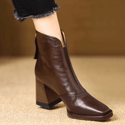 Elegant Mid Heel Ankle Boots