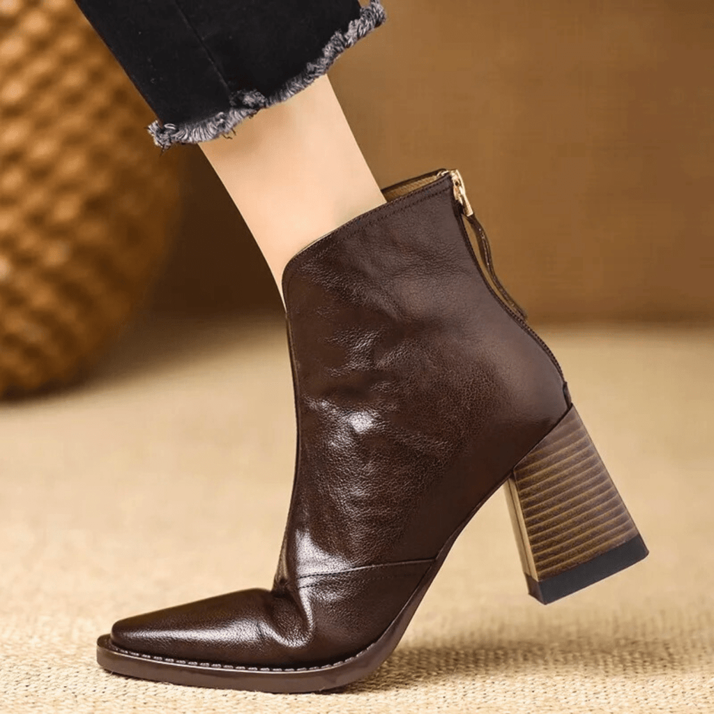 Elegant Mid Heel Ankle Boots