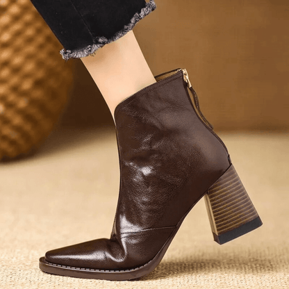 Elegant Mid Heel Ankle Boots