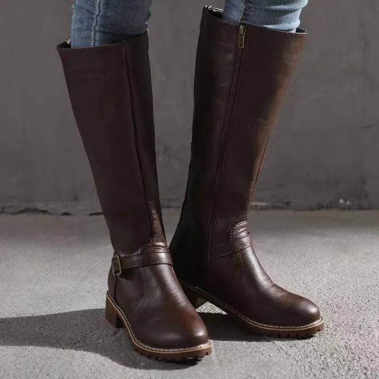 Orthopedic Buckle Detail Comfort Boots