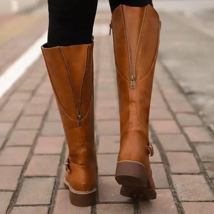 Orthopedic Buckle Detail Comfort Boots
