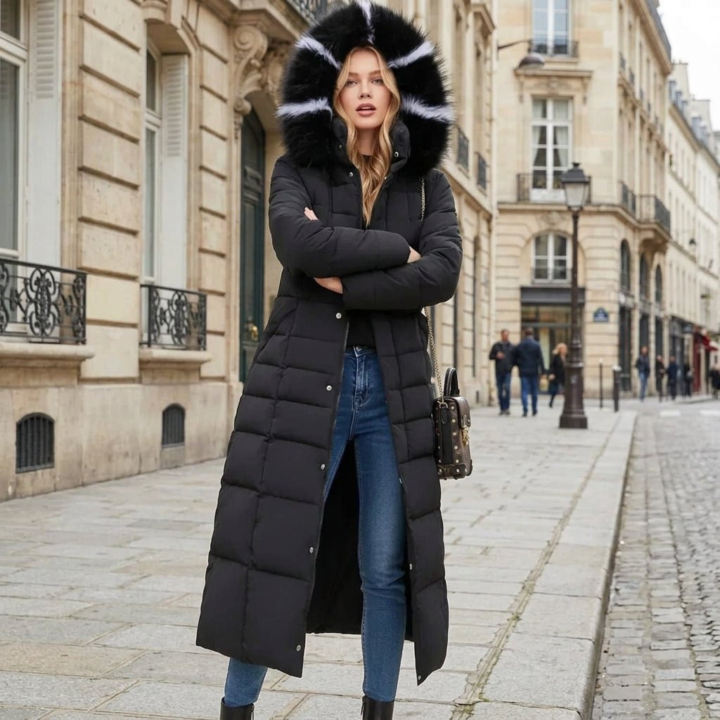 Elegant Belted Puffer Coat for Chic Cold Weather Style