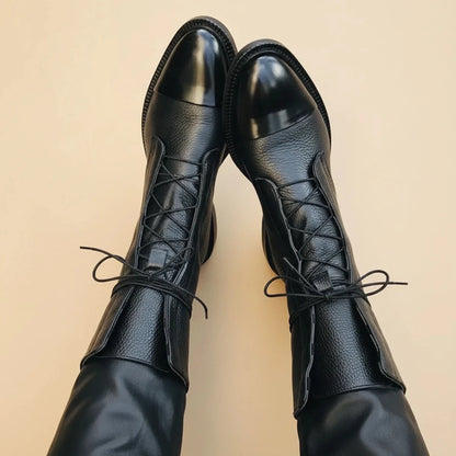 Edgy Leather Ankle Boots