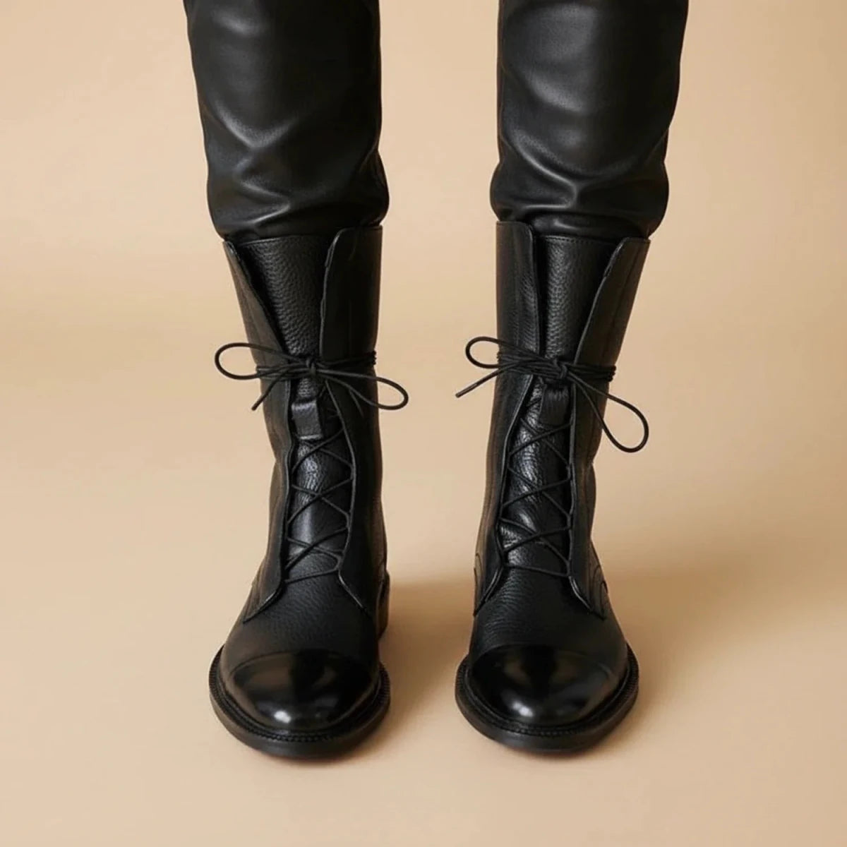 Edgy Leather Ankle Boots