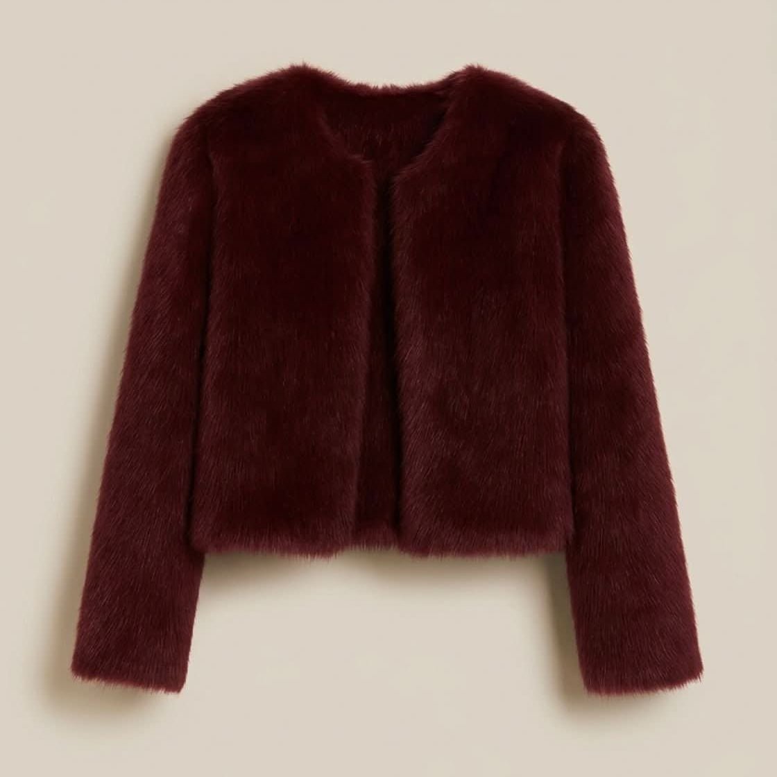 Lyra | Women's Winter Cropped Faux Fur Jacket