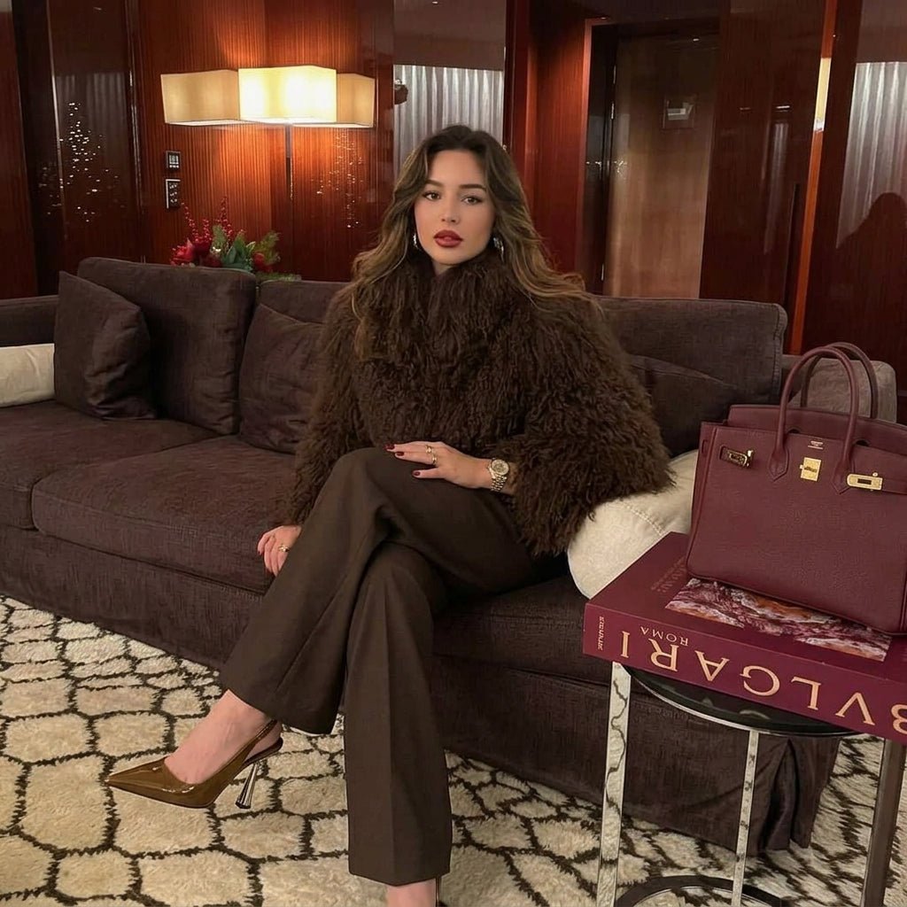 Lola | Women's Winter Faux Fur Cropped Shaggy Jacket