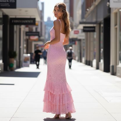 Maxikleid mit hohem Schlitz