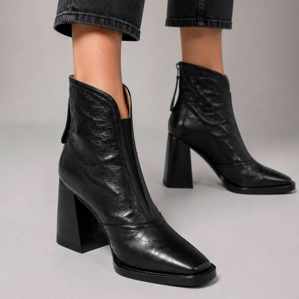 Block Heel Ankle Boots