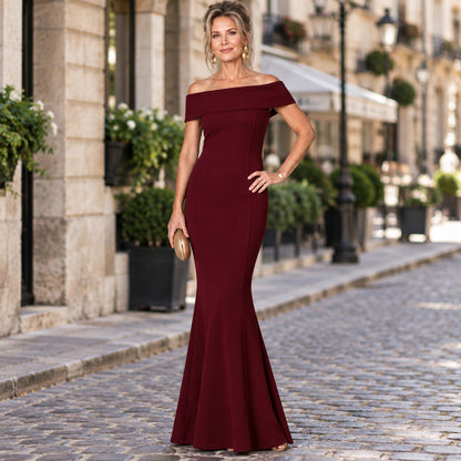 Off-Shoulder  Maxi Dress