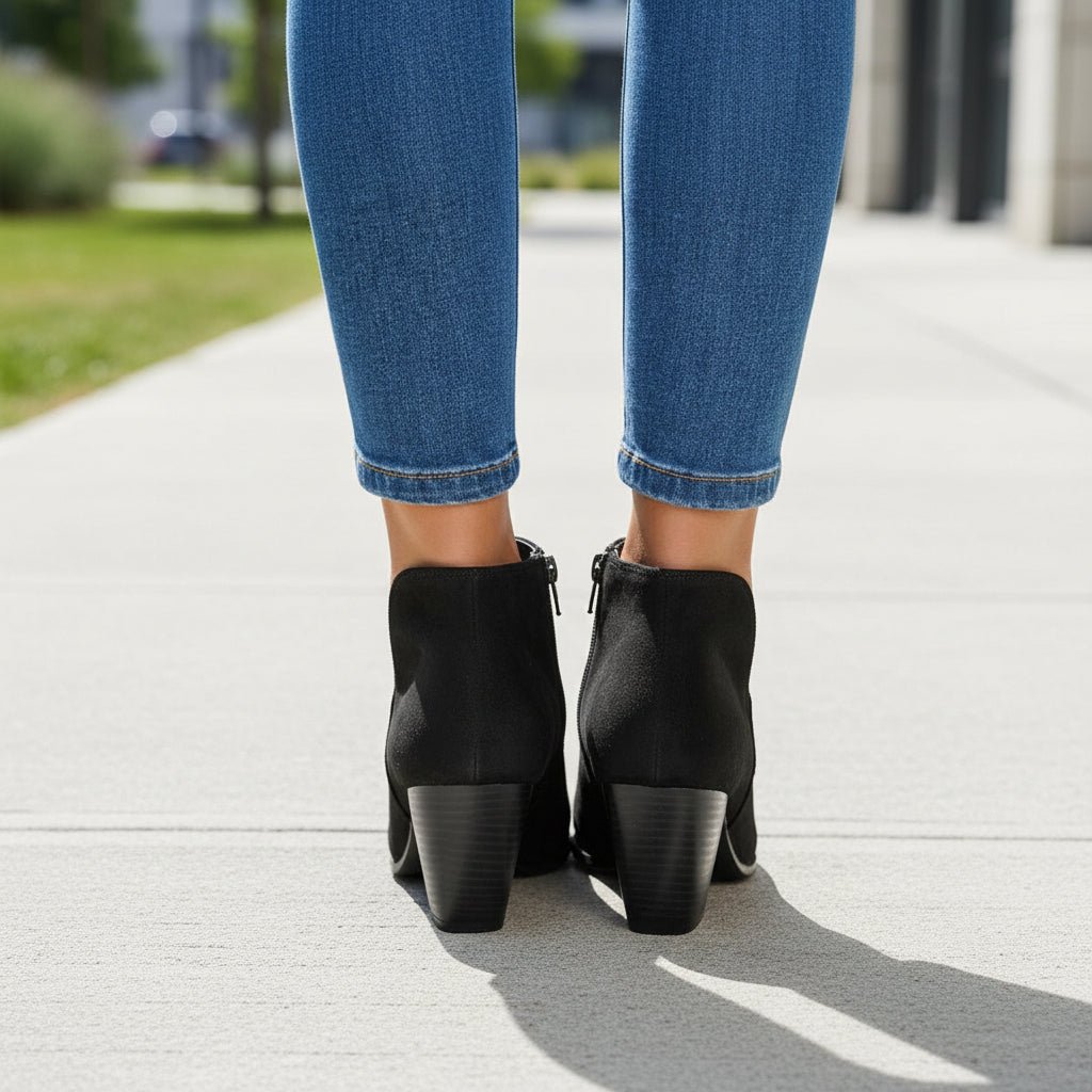 Women's Block-Heel Ankle Boot Footwear