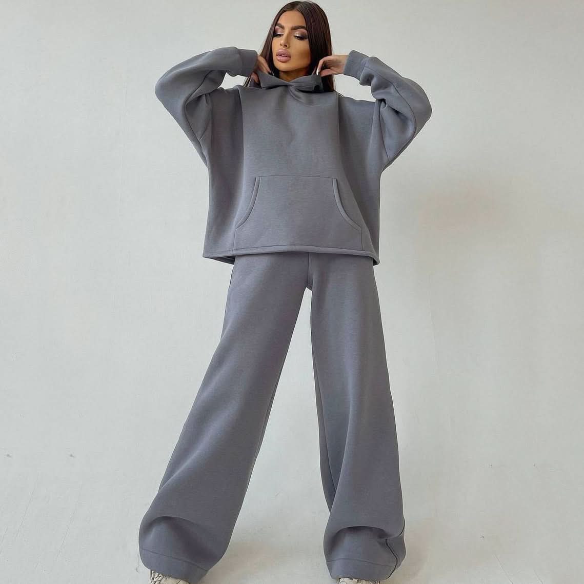 Oversized Hoodie & Flare Pants Set