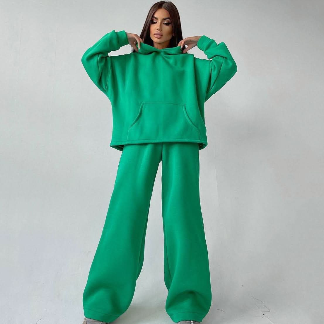 Oversized Hoodie & Flare Pants Set